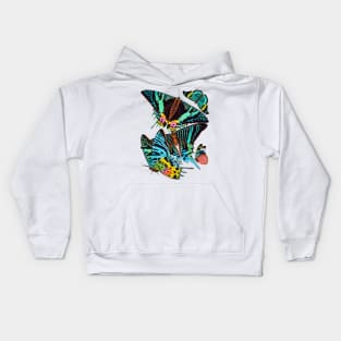 Butterflies Watercolor #4 Kids Hoodie